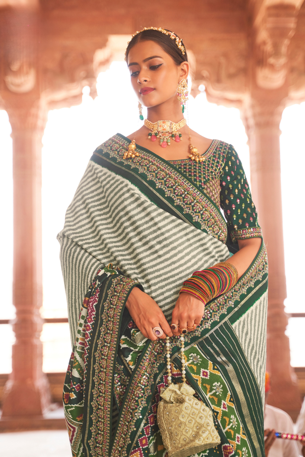 Elegant Designer Patola Saree in Pure Smooth Silk