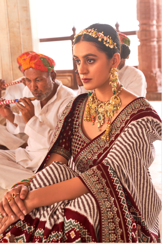 Elegant Designer Patola Saree in Pure Smooth Silk