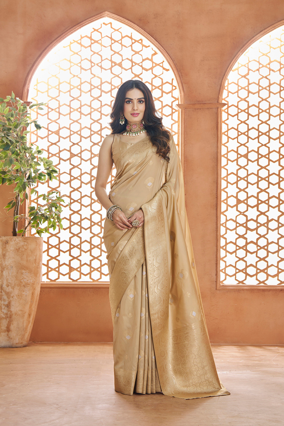 Pure Soft Banarasi Silk Saree with Traditional Zari Weaving - LaVante Fashion