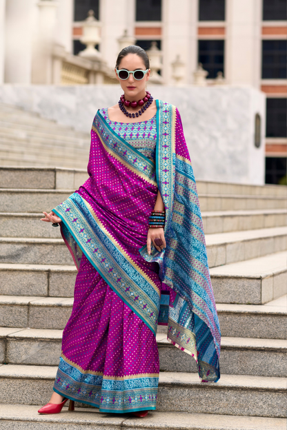 Royal Grace – Pure Soft Banarasi Silk Saree with Rich Zari Weaving - LaVante Fashion