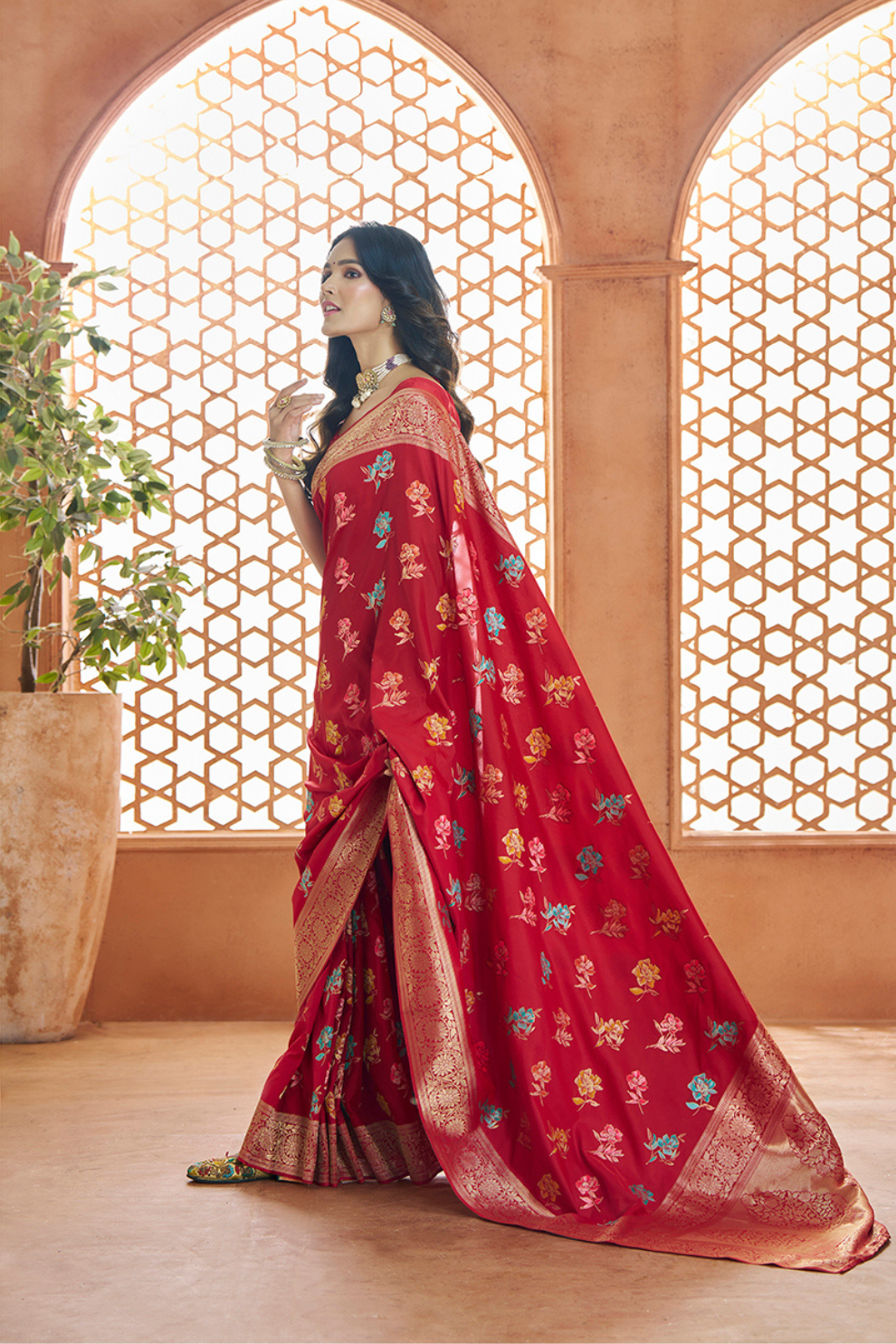 Pure Soft Banarasi Silk Saree with Traditional Zari Weaving - LaVante Fashion