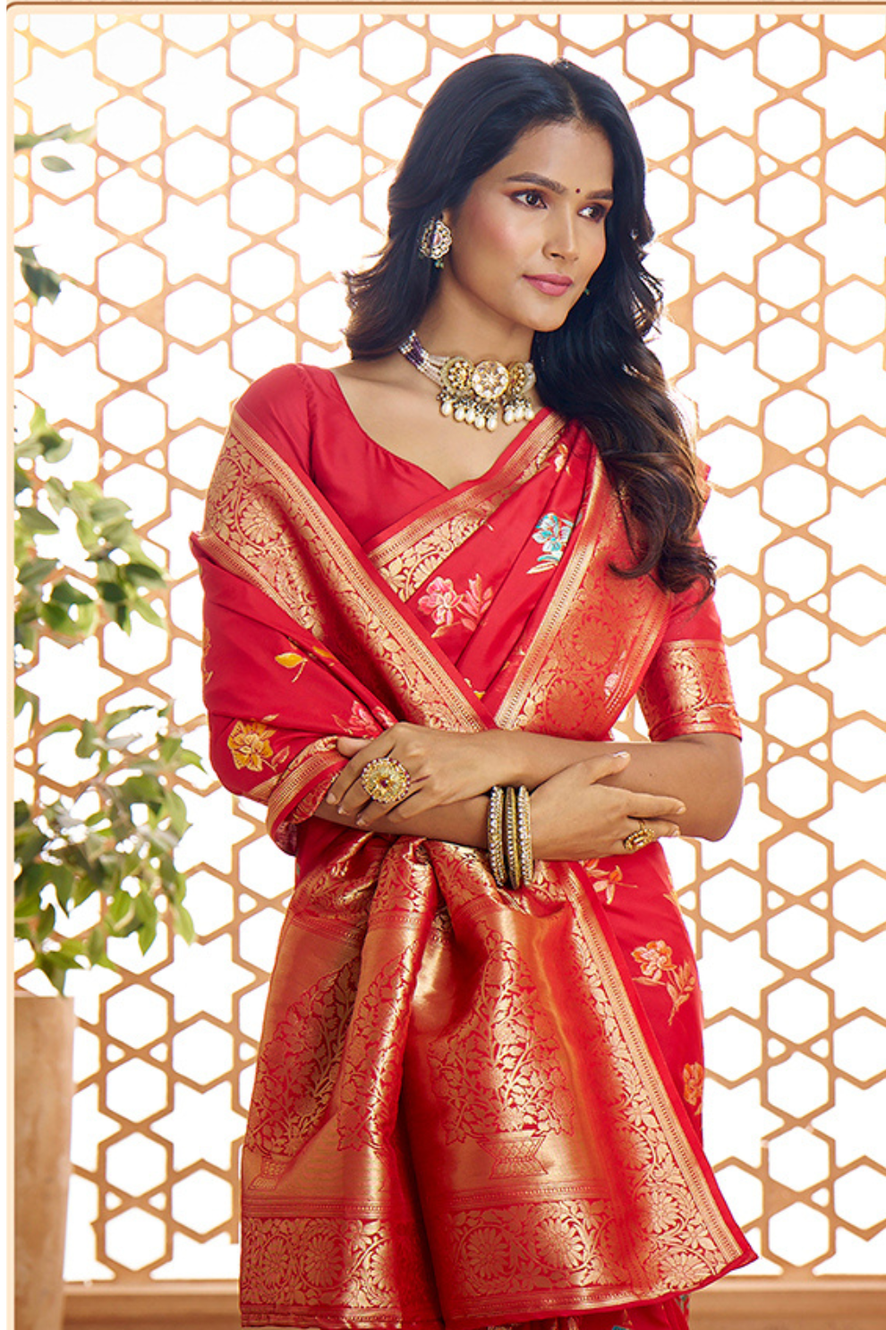 Pure Soft Banarasi Silk Saree with Traditional Zari Weaving - LaVante Fashion