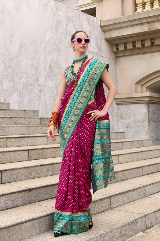 Royal Grace – Pure Soft Banarasi Silk Saree with Rich Zari Weaving - LaVante Fashion