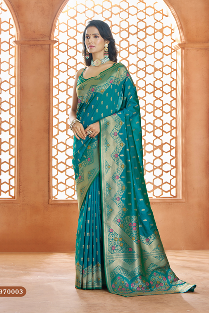 Pure Soft Banarasi Silk Saree with Traditional Zari Weaving - LaVante Fashion