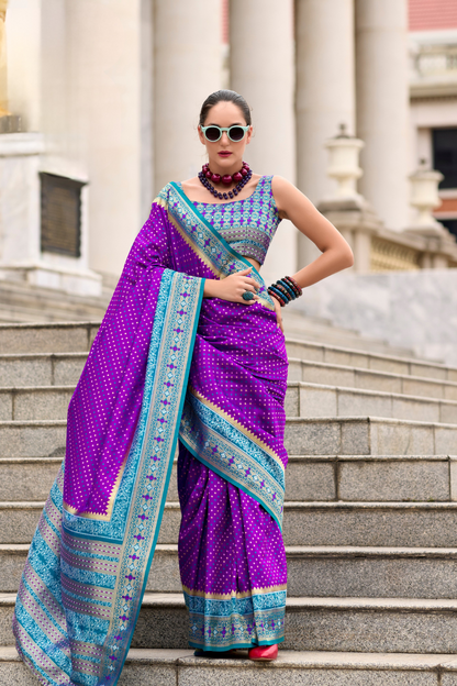 Royal Grace – Pure Soft Banarasi Silk Saree with Rich Zari Weaving - LaVante Fashion