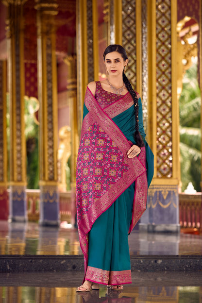 Pure Soft Banarasi Silk Saree with Traditional Zari Weaving - LaVante Fashion