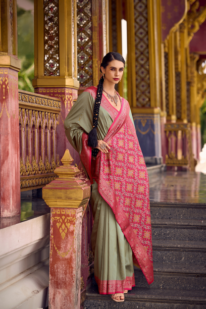 Pure Soft Banarasi Silk Saree with Traditional Zari Weaving - LaVante Fashion