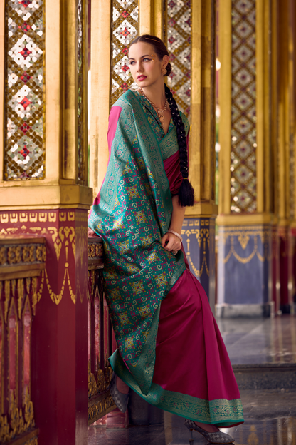 Pure Soft Banarasi Silk Saree with Traditional Zari Weaving - LaVante Fashion