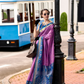 Soft Silk Saree with Ikkat Border and Classic Elegance - LaVante Fashion