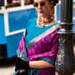 Soft Silk Saree with Ikkat Border and Classic Elegance - LaVante Fashion