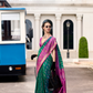 Soft Silk Saree with Ikkat Border and Classic Elegance - LaVante Fashion