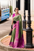 Soft Silk Saree with Ikkat Border and Classic Elegance - LaVante Fashion