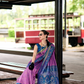 Soft Silk Saree with Ikkat Border and Classic Elegance - LaVante Fashion