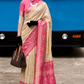 Soft Silk Saree with Ikkat Border and Classic Elegance - LaVante Fashion