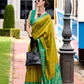 Soft Silk Saree with Ikkat Border and Classic Elegance - LaVante Fashion
