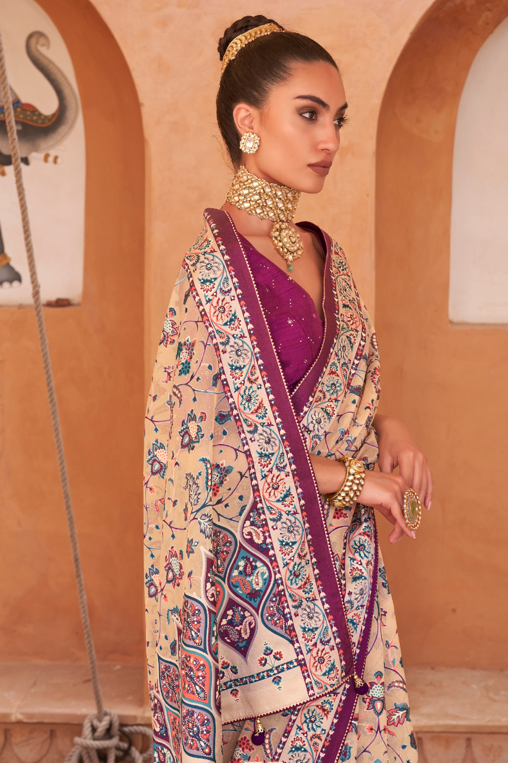 Elegant Tissue Silk Saree with Patola Designer Blouse