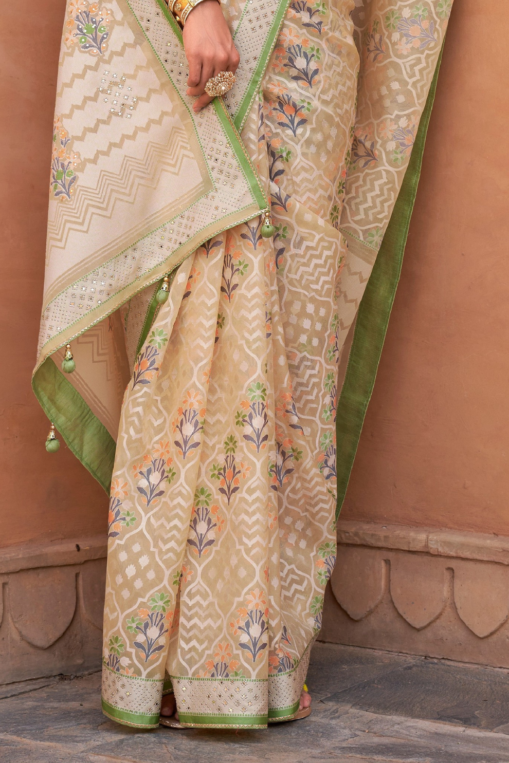 Elegant Tissue Silk Saree with Patola Designer Blouse