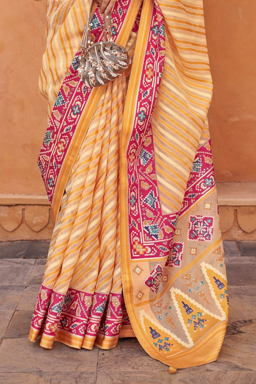 Elegant Tissue Silk Saree with Patola Designer Blouse