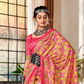Pure Tussar Silk Saree with Patola Print & Lagdi Patta Pallu - LaVante Fashion