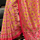 Pure Tussar Silk Saree with Patola Print & Lagdi Patta Pallu - LaVante Fashion