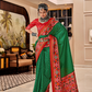 Pure Tussar Silk Saree with Patola Print & Lagdi Patta Pallu - LaVante Fashion