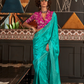 Pure Viscose Handloom Saree with Contrast Heavy Blouse