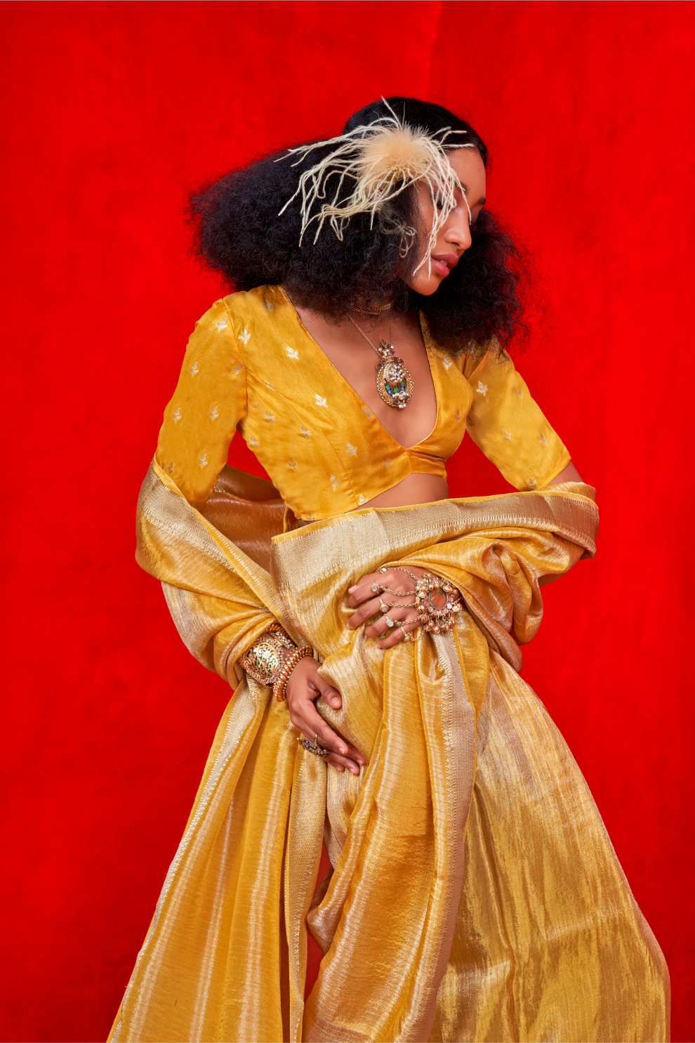 Pure Viscose Zari Tissue Saree with Subtle Shine and Elegance