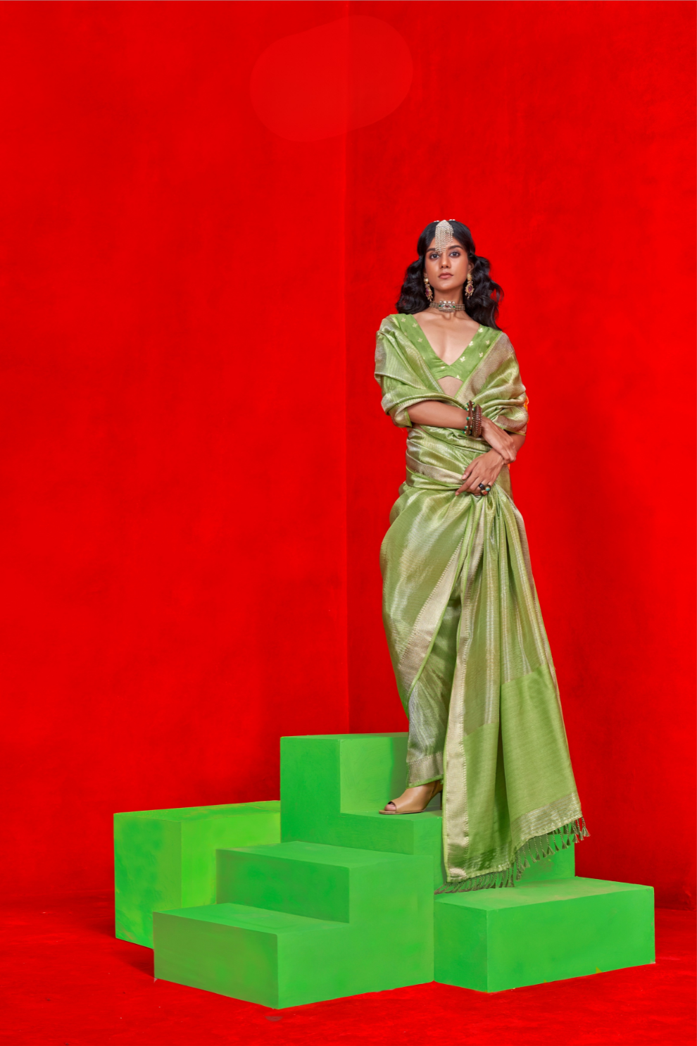 Pure Viscose Zari Tissue Saree with Subtle Shine and Elegance