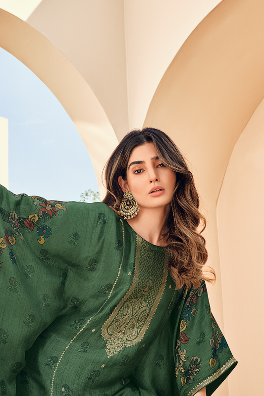 Pure Viscose Digitally Printed Kaftan with Pants