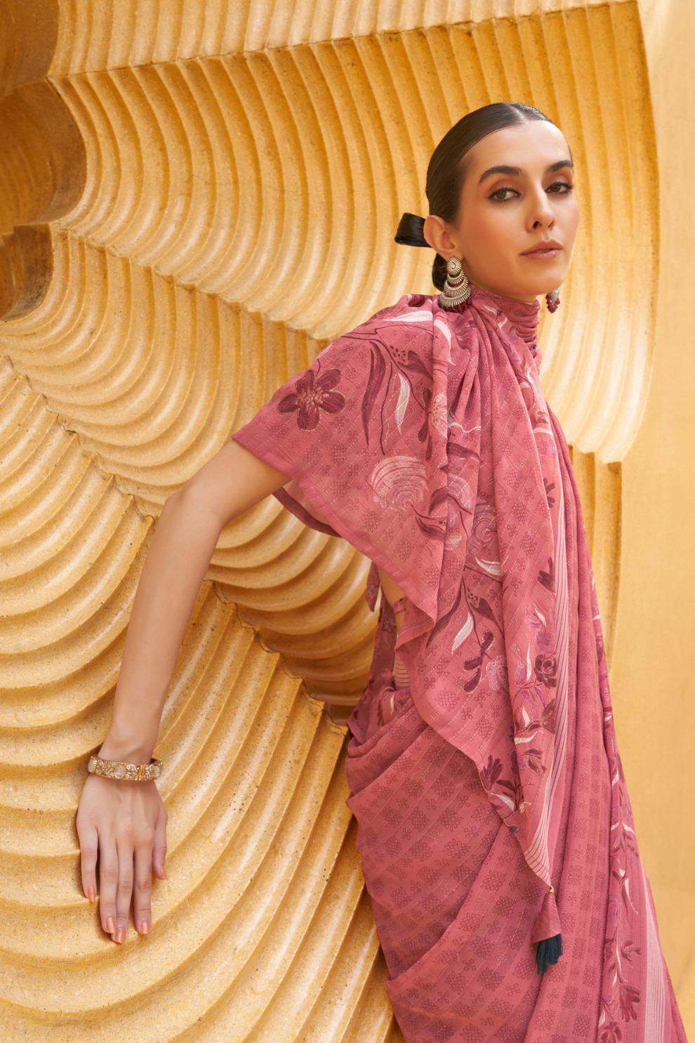 Designer Poly Viscose Silk Georgette Saree with Digital Prints