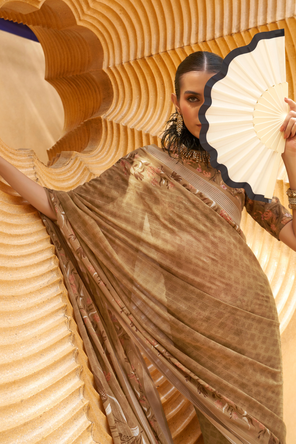 Designer Poly Viscose Silk Georgette Saree with Digital Prints