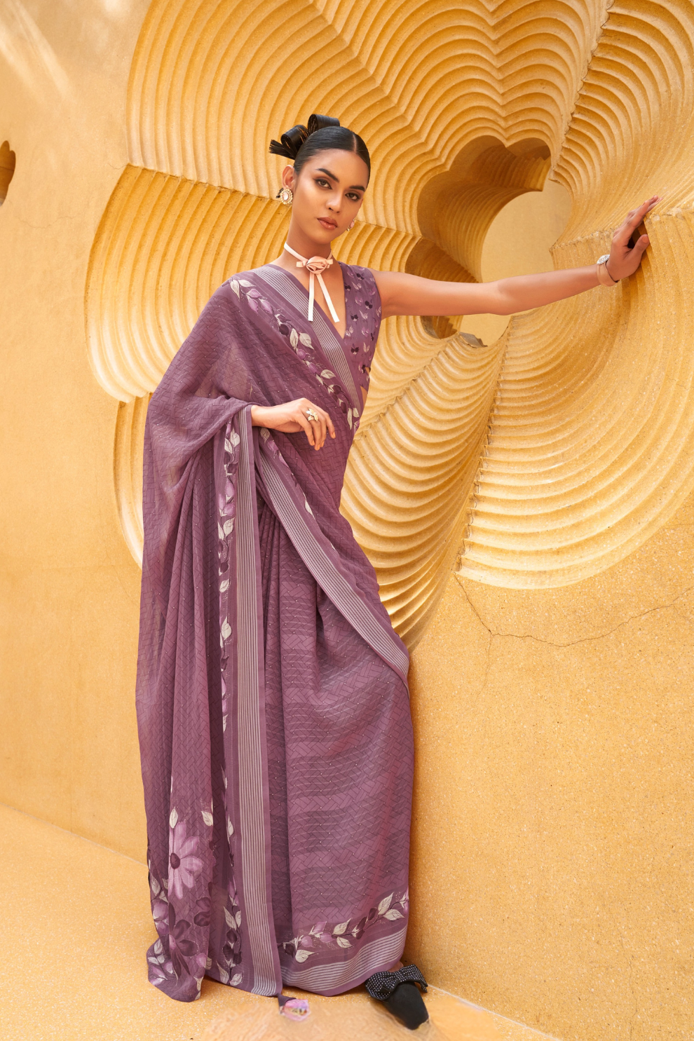 Designer Poly Viscose Silk Georgette Saree with Digital Prints