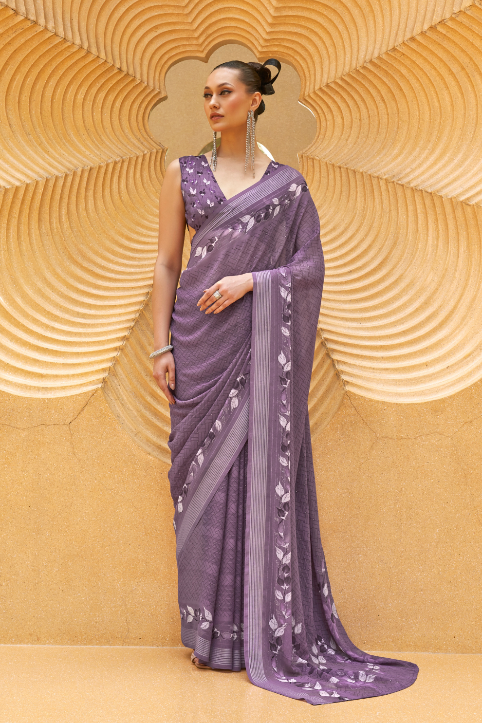 Designer Poly Viscose Silk Georgette Saree with Digital Prints