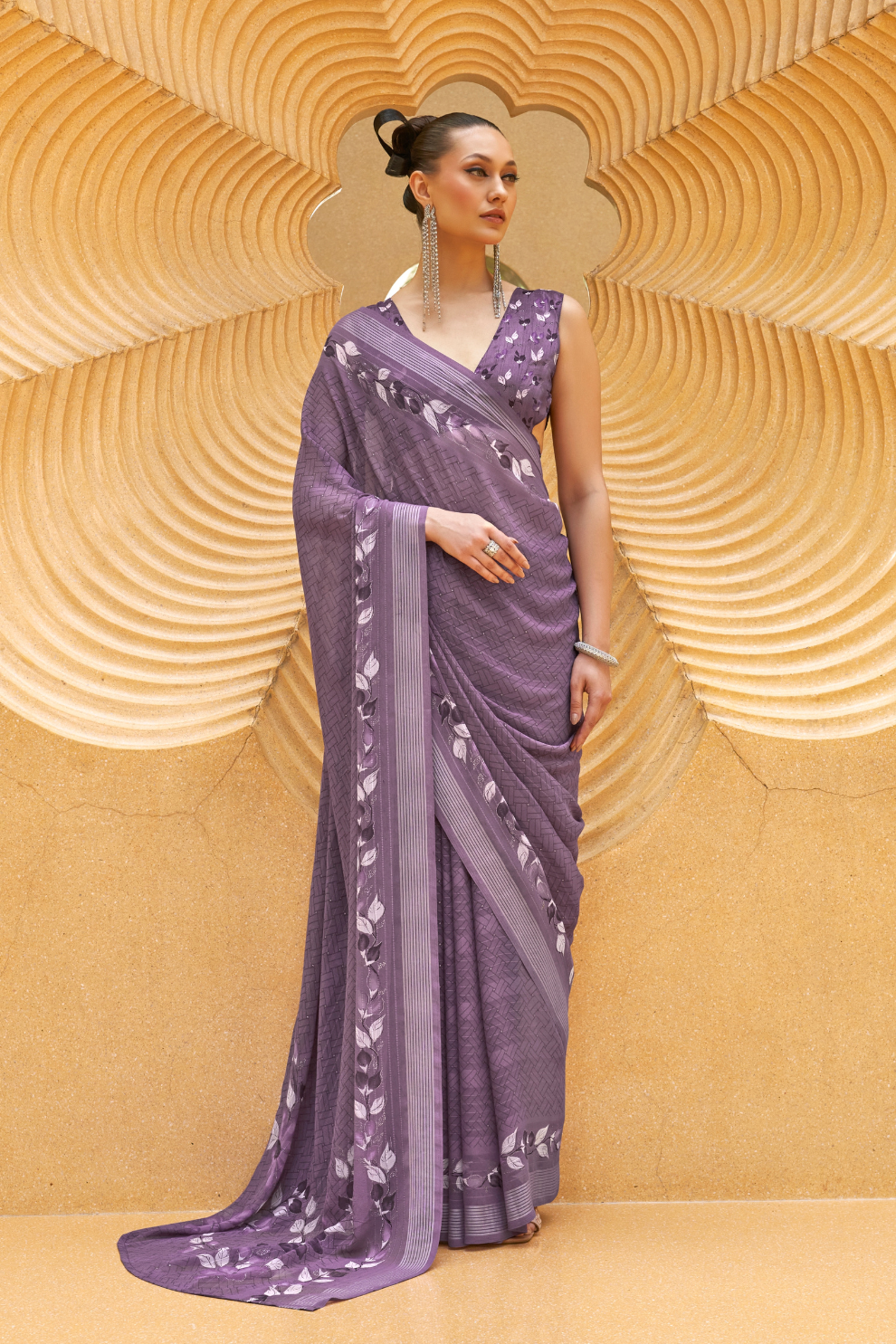 Designer Poly Viscose Silk Georgette Saree with Digital Prints
