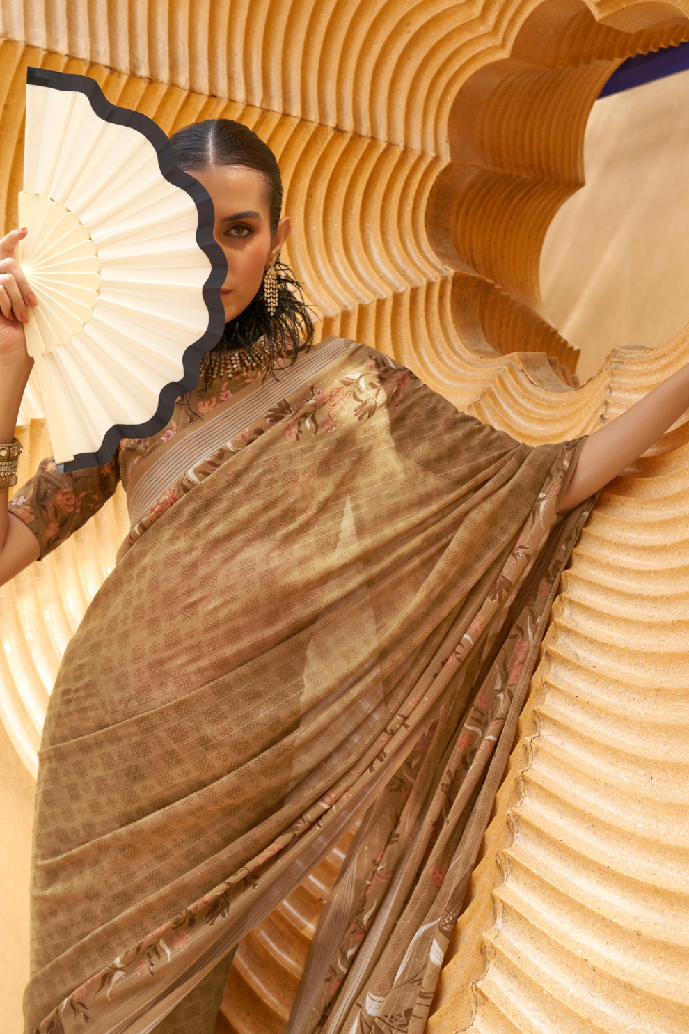 Designer Poly Viscose Silk Georgette Saree with Digital Prints