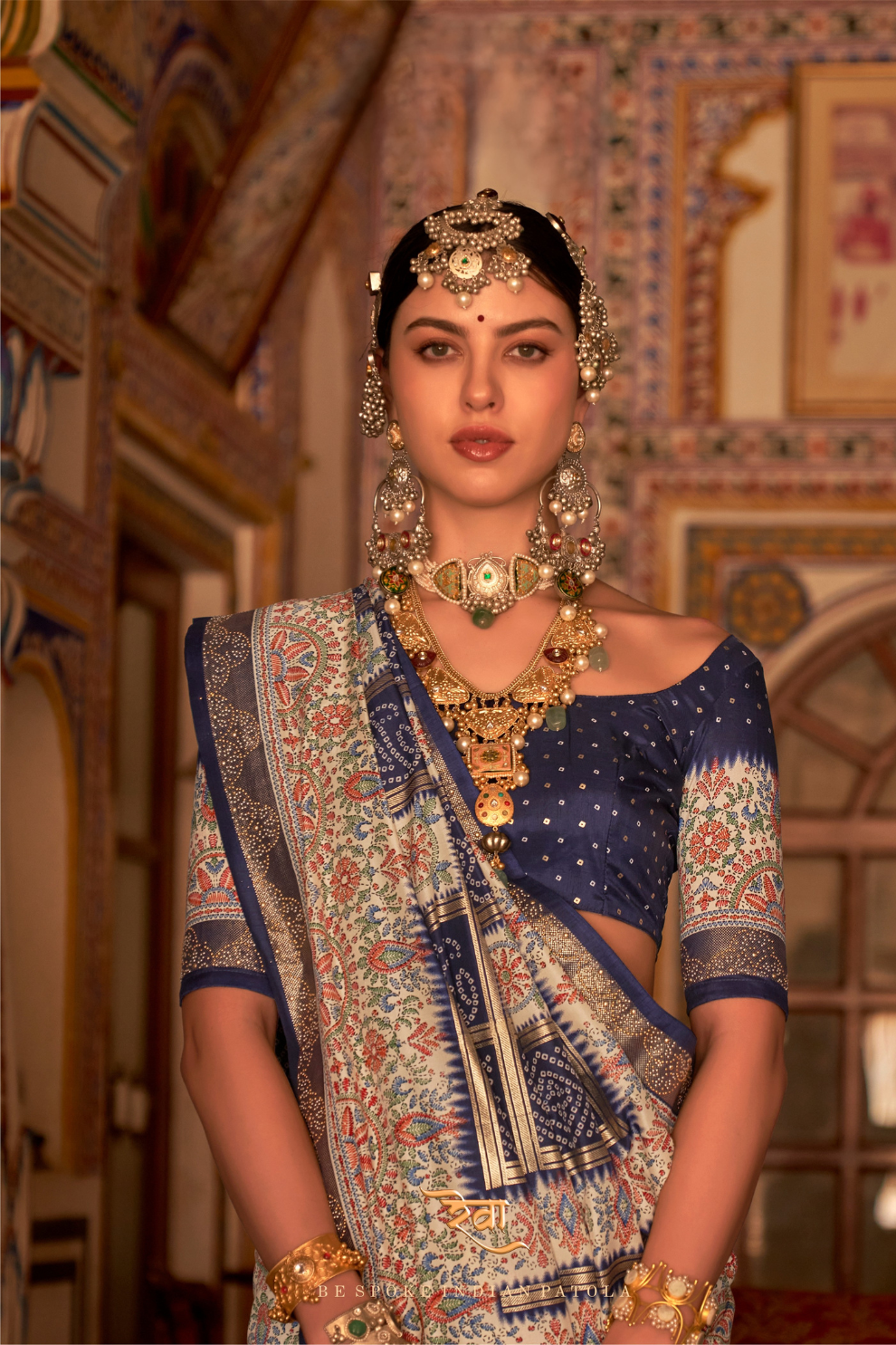 Elegant Pure Silk Bandhani Saree with Weaving and Artistic Print