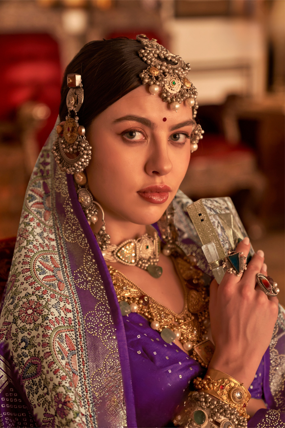 Elegant Pure Silk Bandhani Saree with Weaving and Artistic Print