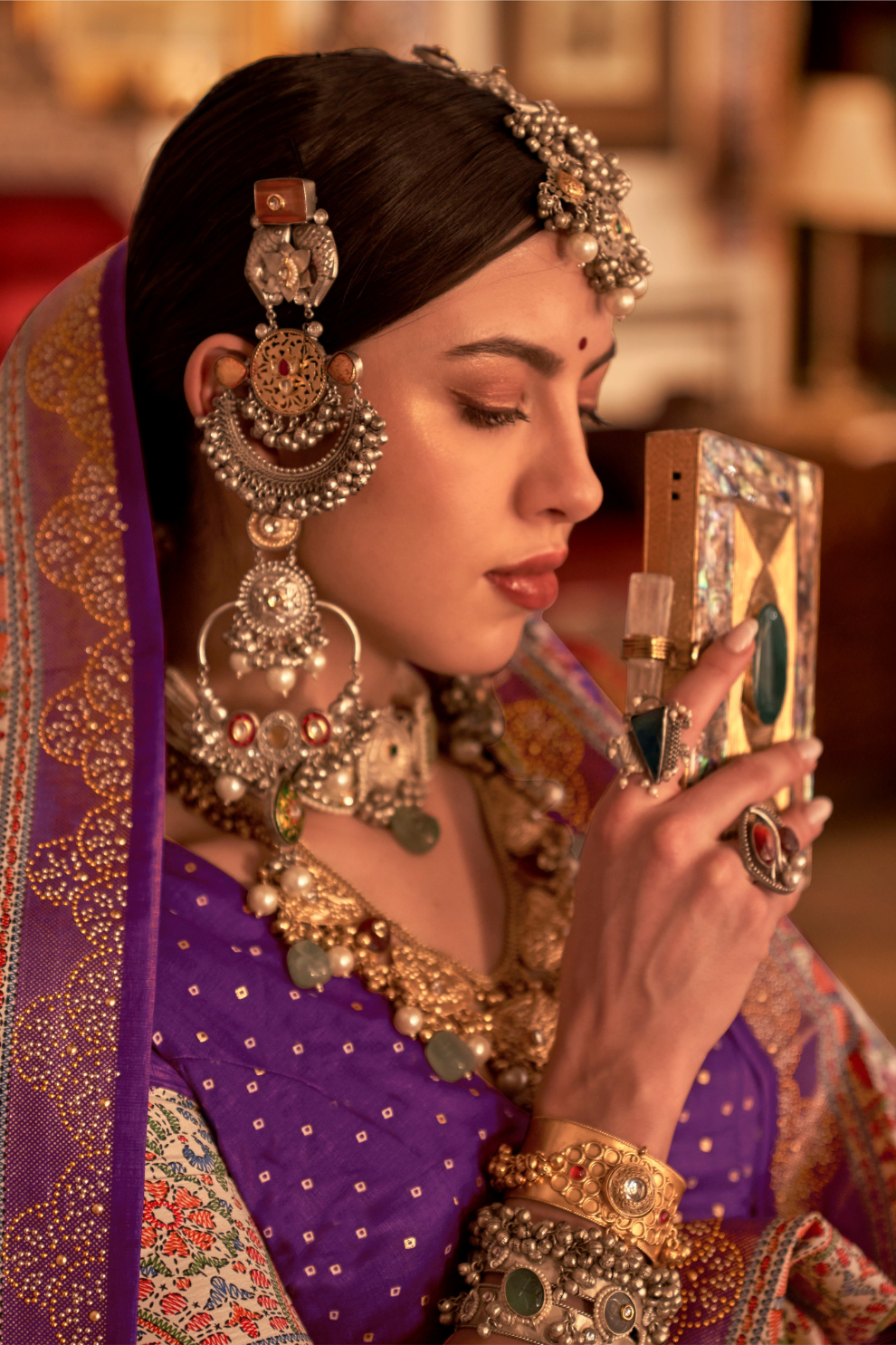 Elegant Pure Silk Bandhani Saree with Weaving and Artistic Print