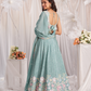 Pure Chiffon Sequins And Thread Embroidery Lehenga Choli Dupatta