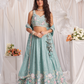 Pure Chiffon Sequins And Thread Embroidery Lehenga Choli Dupatta