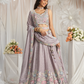 Pure Chiffon Sequins And Thread Embroidery Lehenga Choli Dupatta