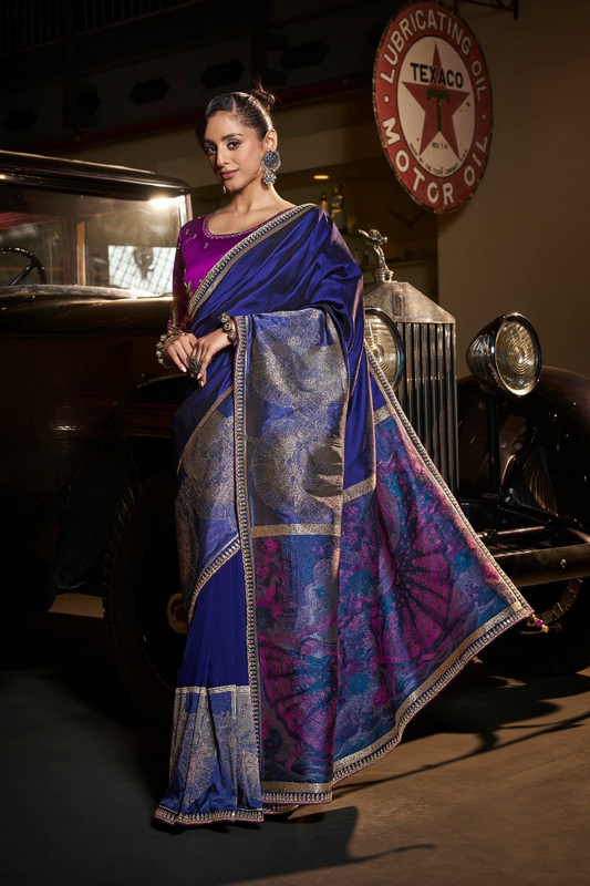 Pure Silk Saree with Beautifully Weaved Pallu and Border - LaVante Fashion