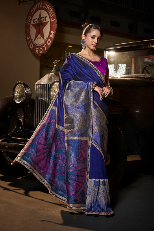 Pure Silk Saree with Beautifully Weaved Pallu and Border - LaVante Fashion