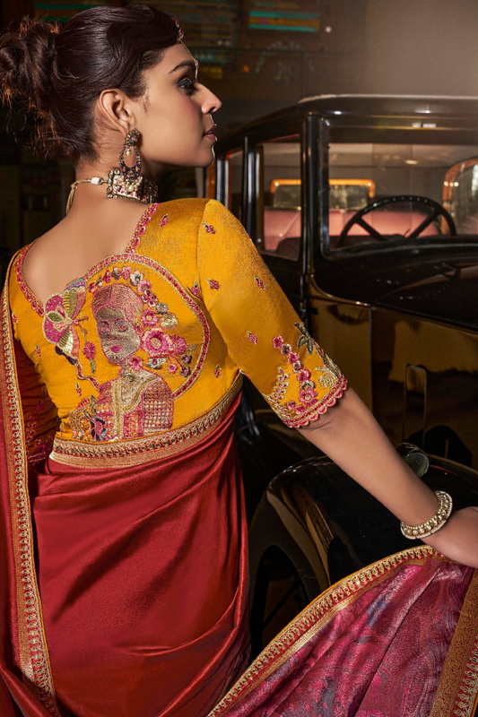 Pure Silk Saree with Beautifully Weaved Pallu and Border - LaVante Fashion