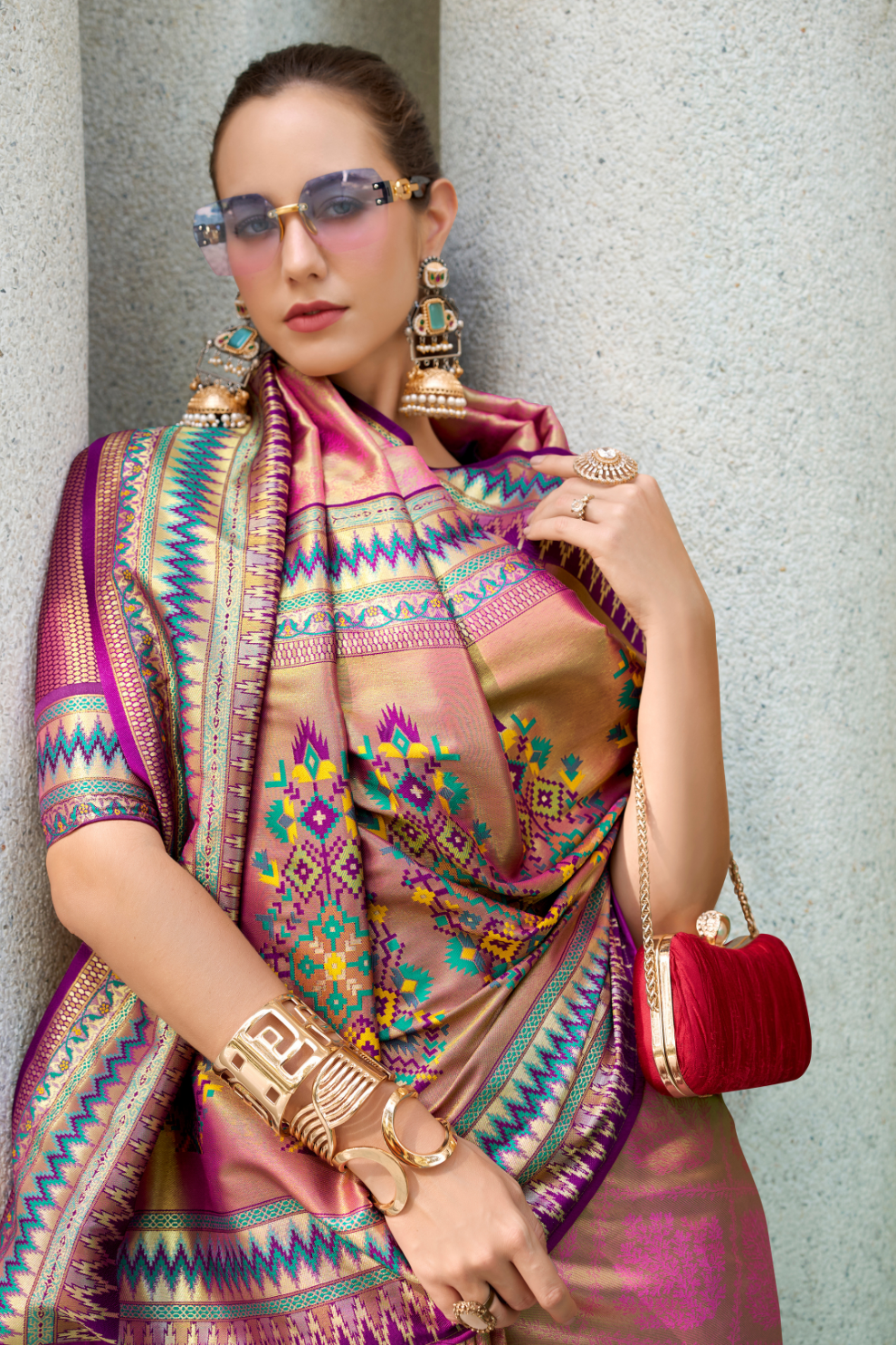 Pure Tissue Silk Saree with Zari Weaving - LaVante Fashion