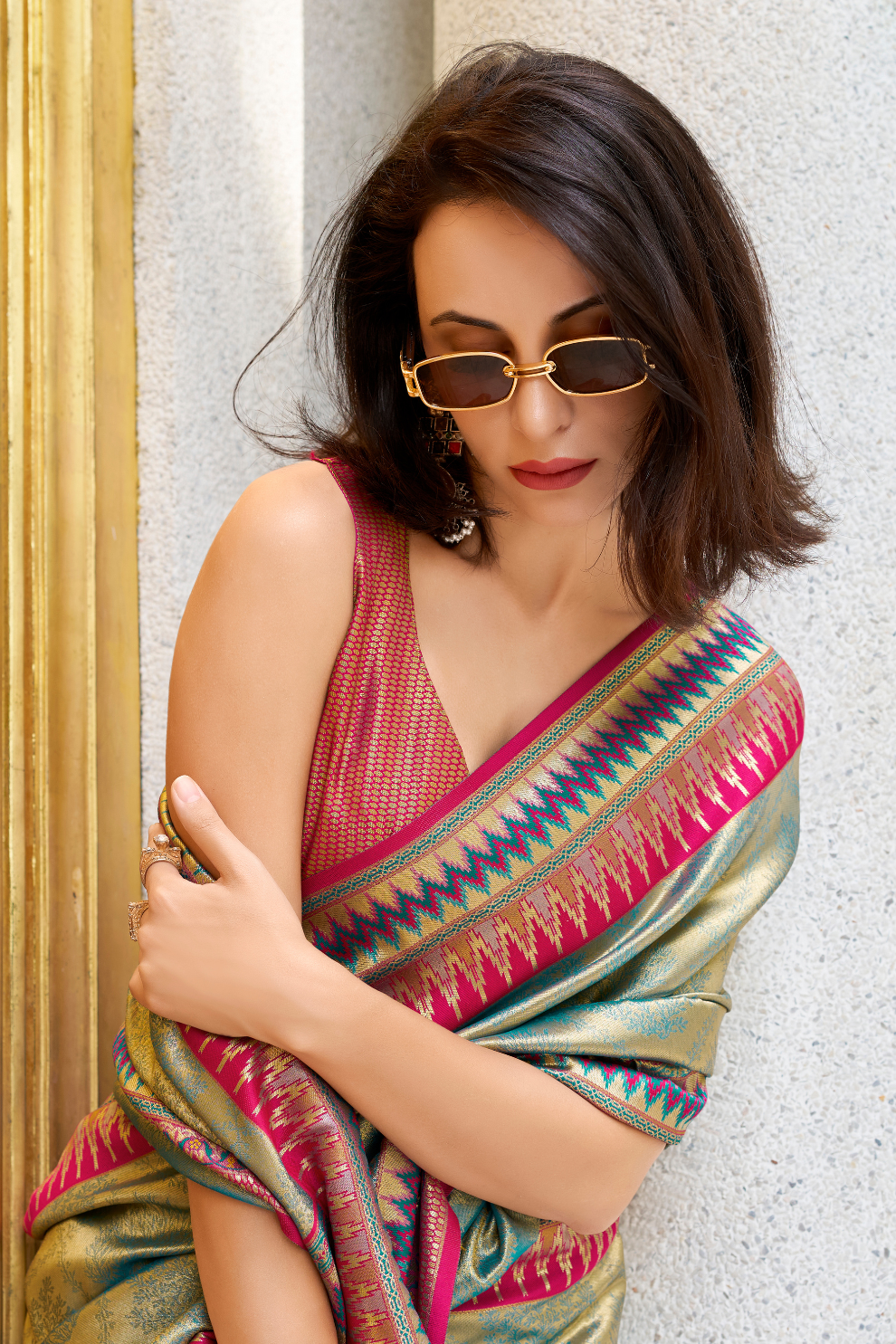 Pure Tissue Silk Saree with Zari Weaving - LaVante Fashion