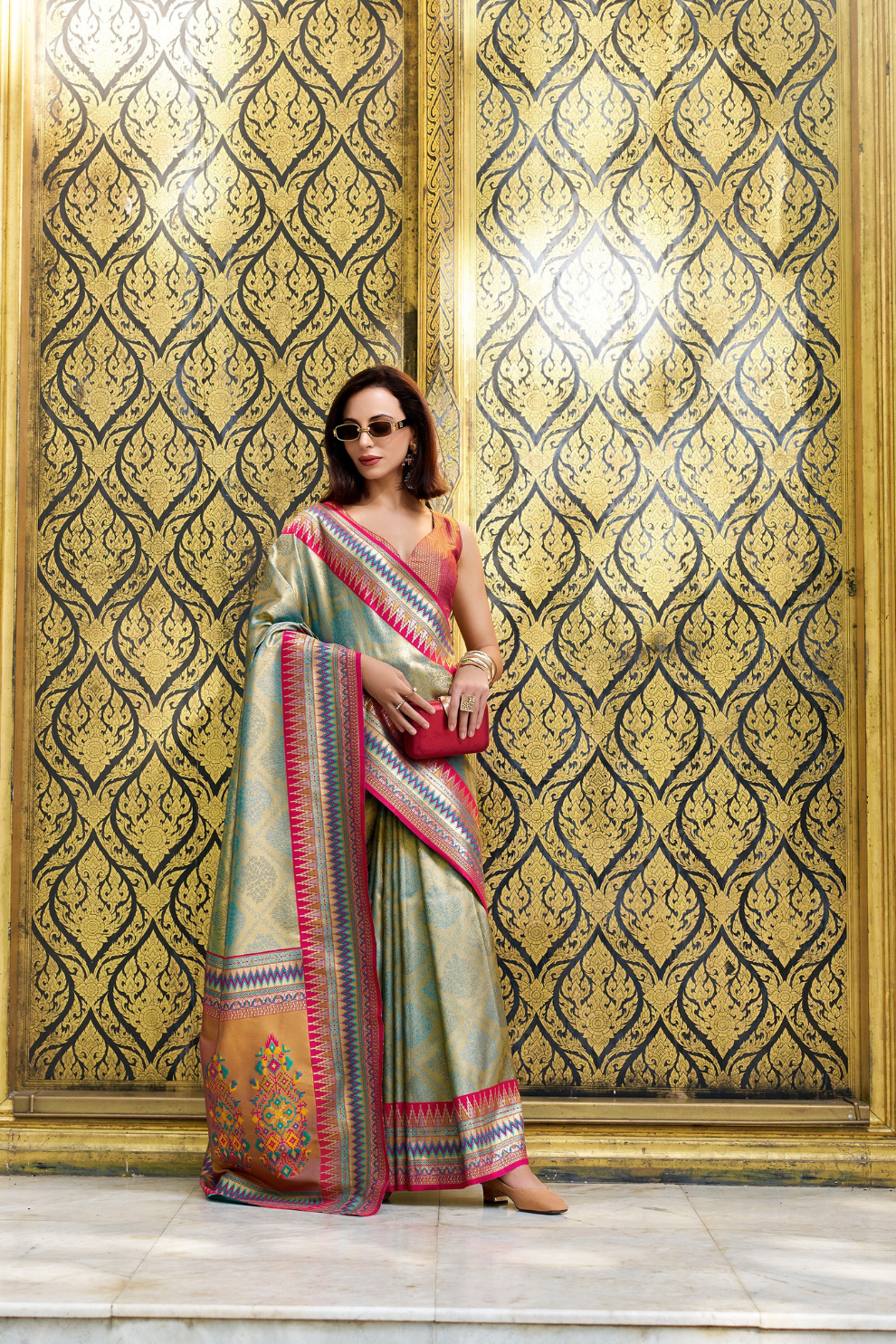 Pure Tissue Silk Saree with Zari Weaving - LaVante Fashion