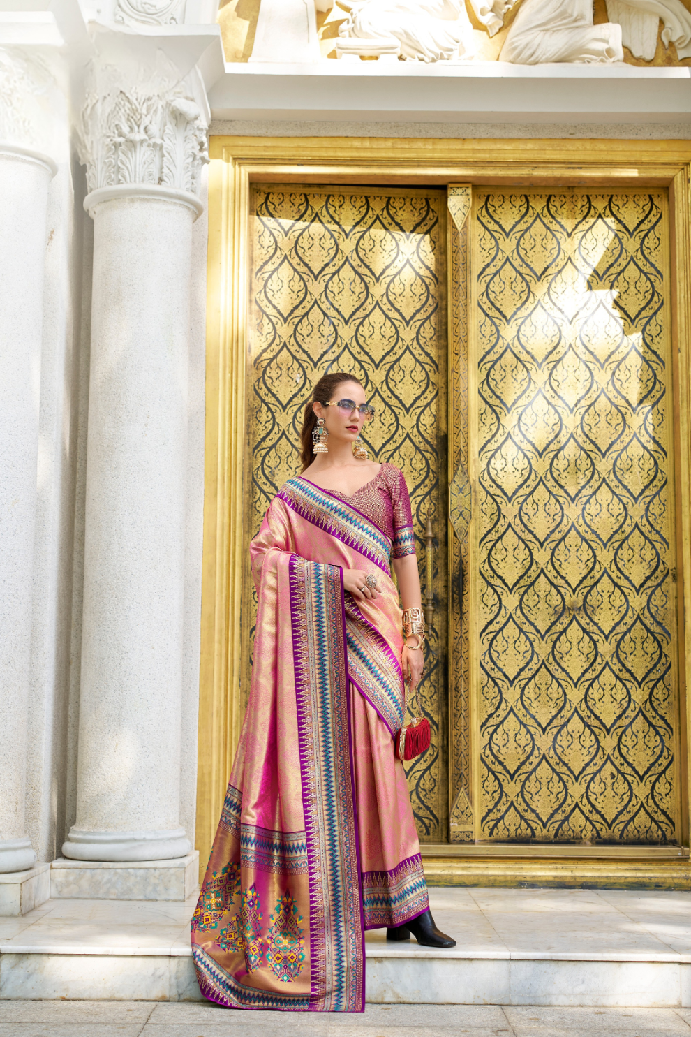 Pure Tissue Silk Saree with Zari Weaving - LaVante Fashion