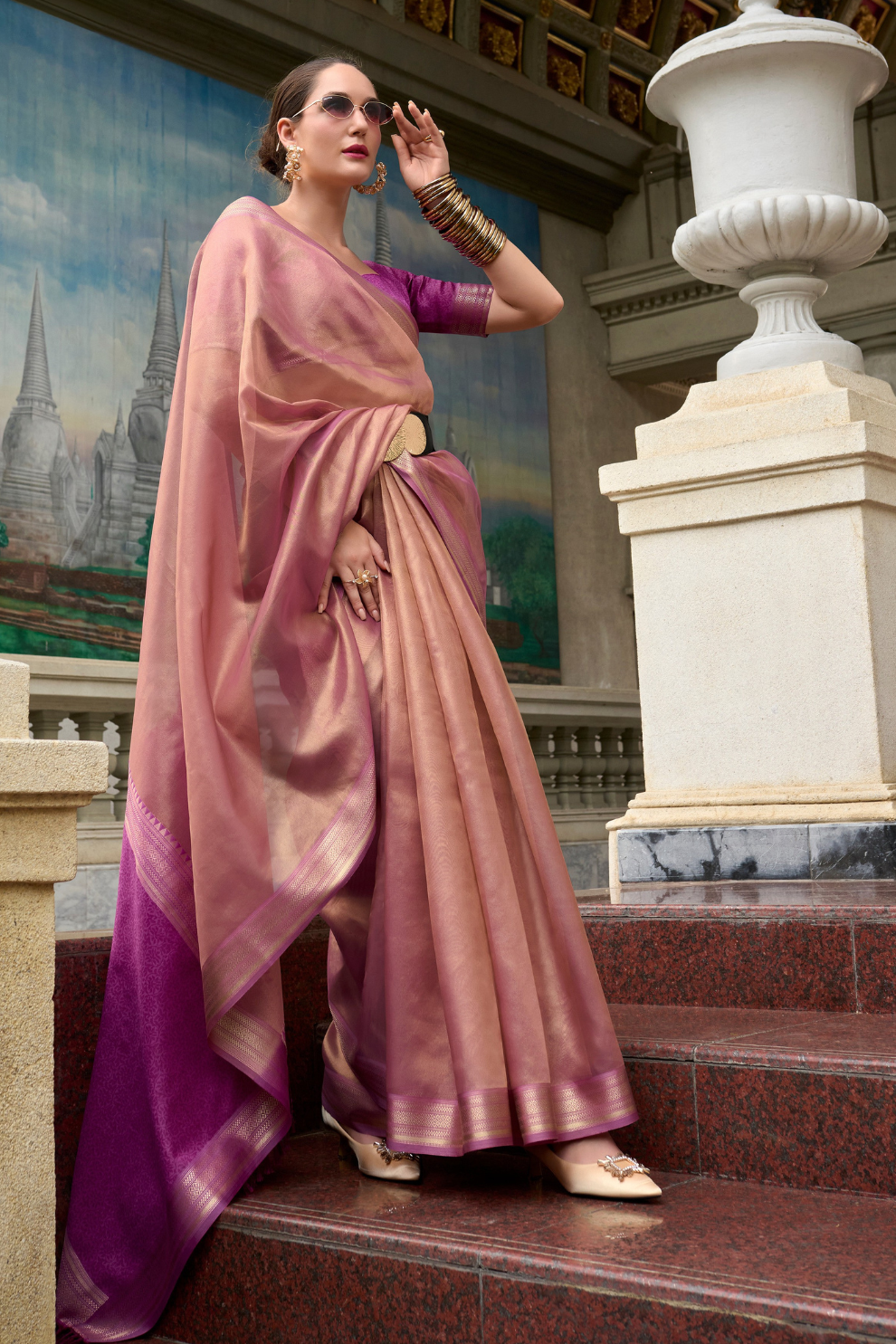 Pure Tissue With Beautiful Designer Pallu and blouse - LaVante Fashion