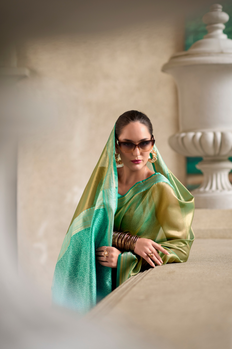 Pure Tissue With Beautiful Designer Pallu and blouse - LaVante Fashion